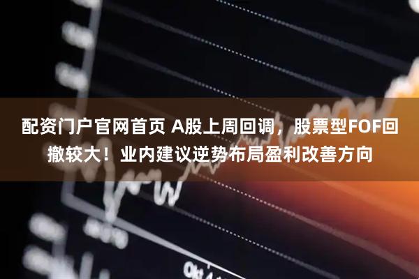 配资门户官网首页 A股上周回调，股票型FOF回撤较大！业内建议逆势布局盈利改善方向